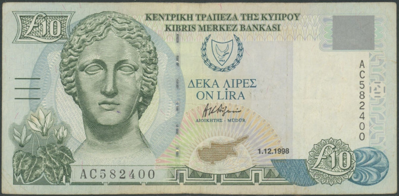 Banknoten Banknoten Europa
 Zypern, Lot 11 Noten: 3x250 Mil 1980-82 (P. 41), 2x...