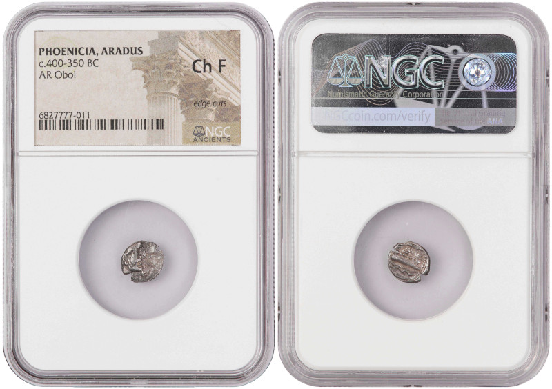 Phoencia Aradus obol 400-350 BC. NGC choice F

Nice little coin, about 2400 ye...