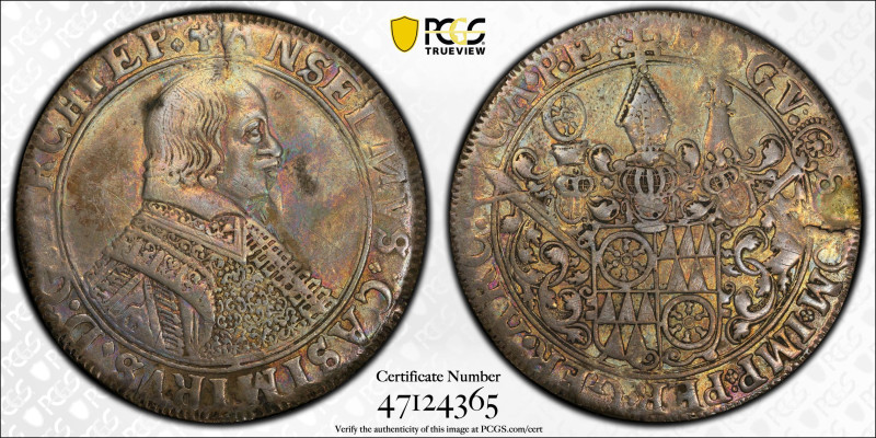 German States Mainz 1 Thaler 1637. PCGS VF details. Rare

KM-65; Anselm Casimi...