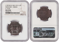 Great Britain Middlesex-Erskine 1/2 Penny 1790. NGC MS 62