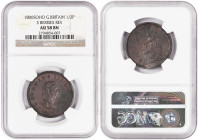 Great Britain ½ Penny 1806. NGC AU 58