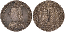 Great Britain 1/2 Crown 1891