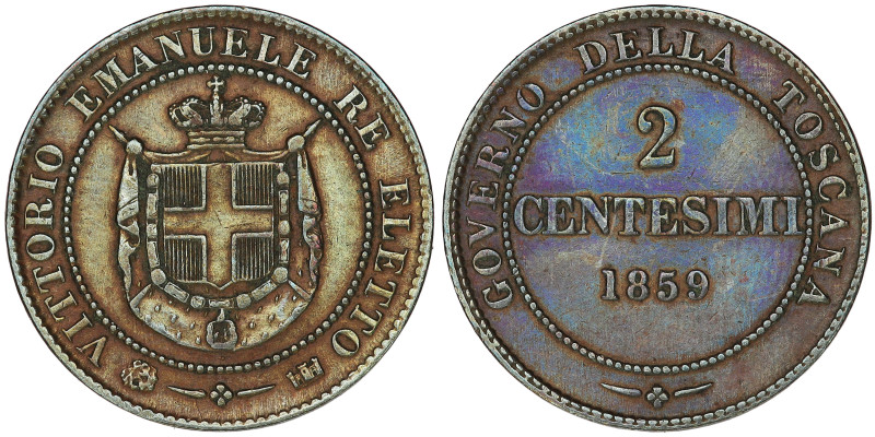 Italy 2 Centesimi 1859

KM-5, C-82, G-18; King Victor Emmanuel II (1859-1860);...