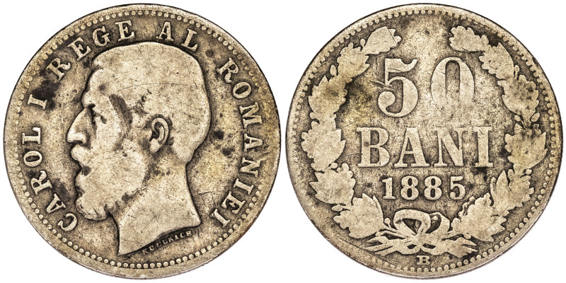 Romania 50 Bani 1885. Rare key date

KM-21; Very rare date.