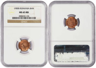 Romania 1 Ban 1900-B. NGC MS-65 RB