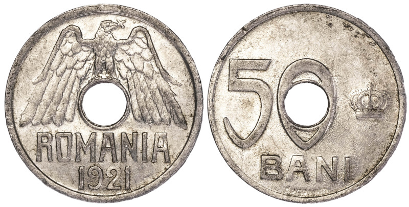 Romania 50 Bani 1921 Lustrous

KM-45; Lustrous virtually UNC piece