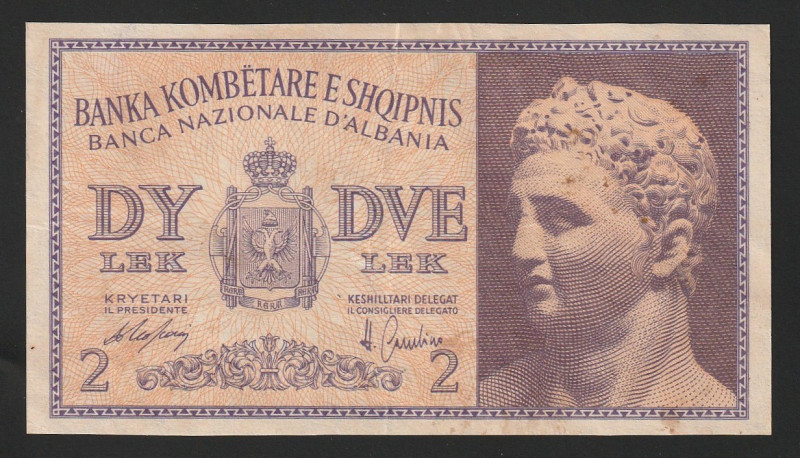 Albania 2 Lek 1940

P-9; S/N 003 720778; XF