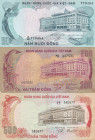 South Vietnam 50, 200, 500 Dong 1972. 3 pcs.