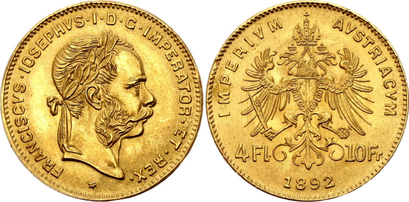 Austria 4 Florin / 8 Francs 1892 Restrike

KM# 2260, N# 23664; Gold (.900) 3.2...