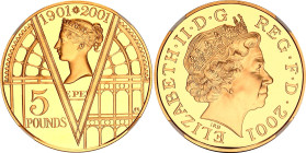 Great Britain 5 Pounds 2001 NGC PF69 ULTRA CAMEO