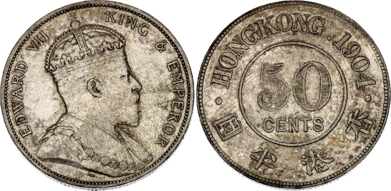 Hong Kong 50 Cents 1904

KM# 15, N# 15287; Silver 13.58 g.; Edward VII; Mintag...