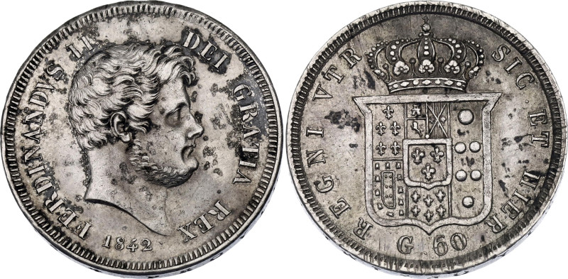 Italian States Kingdom of the Two Sicilies 60 Grana 1842

KM# 351, MIR# 506, N...