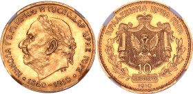 Montenegro 10 Perpera 1910 NGC MS62