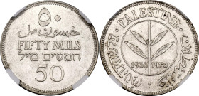 Palestine 50 Mils 1935 NGC MS62