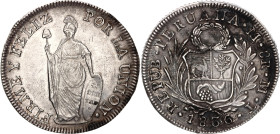 Peru 8 Reales 1836 LIMAE MT