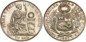 Peru 1 Sol 1887 TF