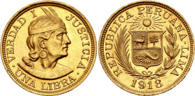 Peru 1 Libra 1918