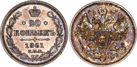 Russia 20 Kopeks 1861 СПБ ФБ