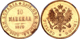 Russia - Finland 10 Markkaa 1879 S NGC MS63
