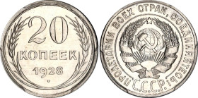 Russia - USSR 20 Kopeks 1928 PCGS MS65