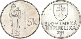 Slovakia 1 Koruna 2002 Off-Metal Trial Strike