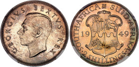 South Africa 2 Shillings 1949 NGC PF66