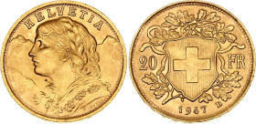 Switzerland 20 Francs 1947 B