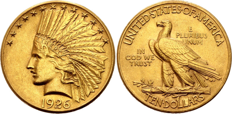 United States 10 Dollars 1926

KM# 130, N# 23124; Gold (.900) 16.72 g.; "India...