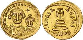 Byzantium Heraclius and Heraclius Constantine 1 Solidus 610 - 641 AD