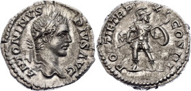 Roman Empire Caravalla Denarius 208 AD