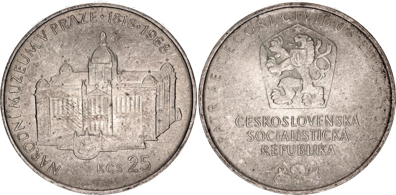 Czechoslovakia 25 Korun 1968

KM# 64, N# 32040; Silver 16.02 g.; 150th Anniver...