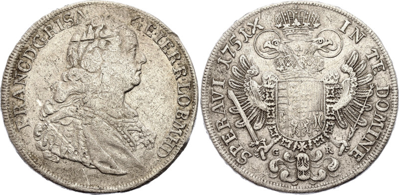 Austria 1/2 Taler 1751 GR

KM# 2036, N# 86954; Silver 13.61 g.; Francis I of L...