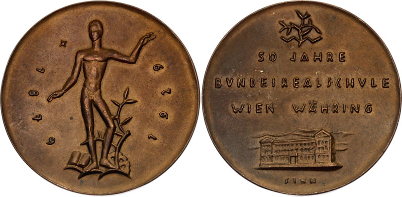 Austria Bronze Medal "50th Anniversary of the Federal Secondary School in Vienna...