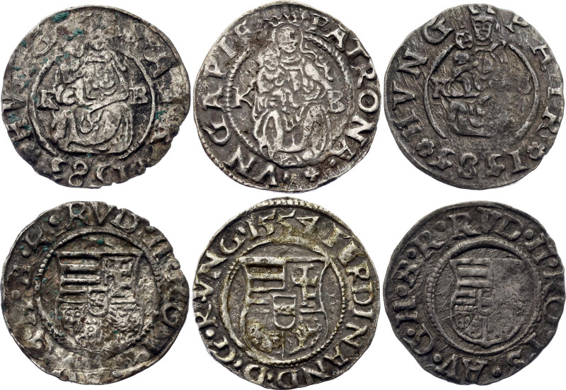 Hungary 3 x AR Denar 1554 - 1585 KB

ÉH# 745a, 811a; Silver., Total weight: 1....