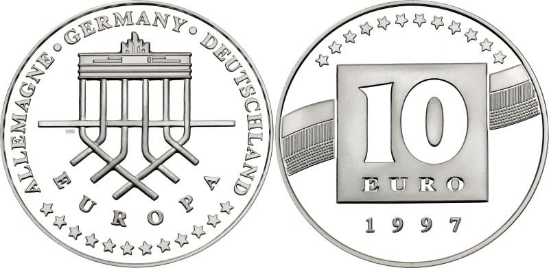 Germany - FRG 10 Euro 1997 Fantasy Issue

N# 214200; Silver 31 g., Proof; Bran...