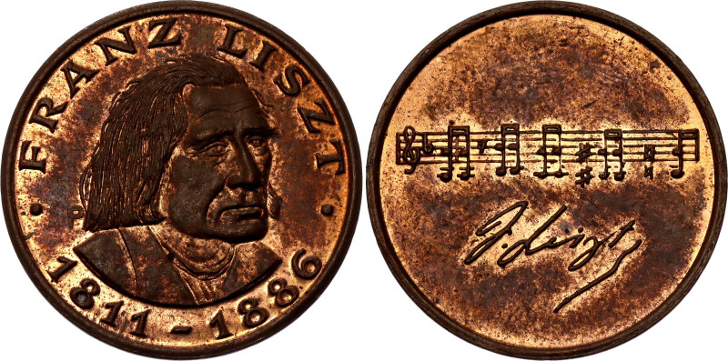 Germany - FRG Copper Medal "Franz Liszt 1811-1886" (ND)

Copper 1.75 g., 17.9 ...