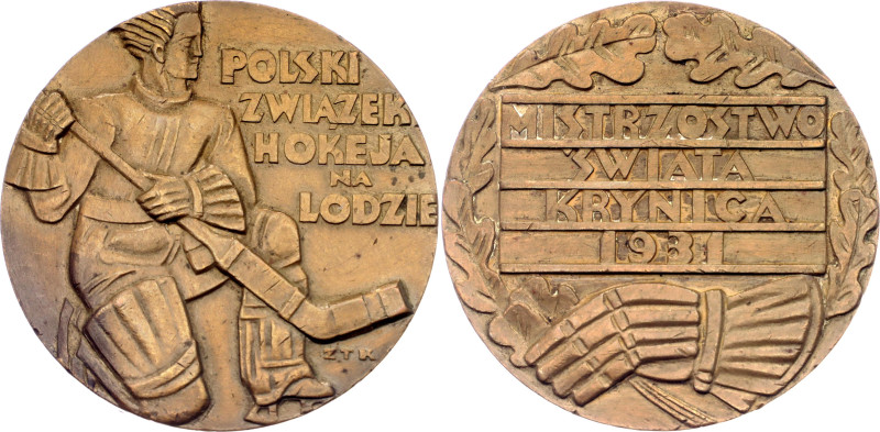 Poland Bronze Medal "World Ice Hockey Championships in Krynica" 1931

Strzałko...