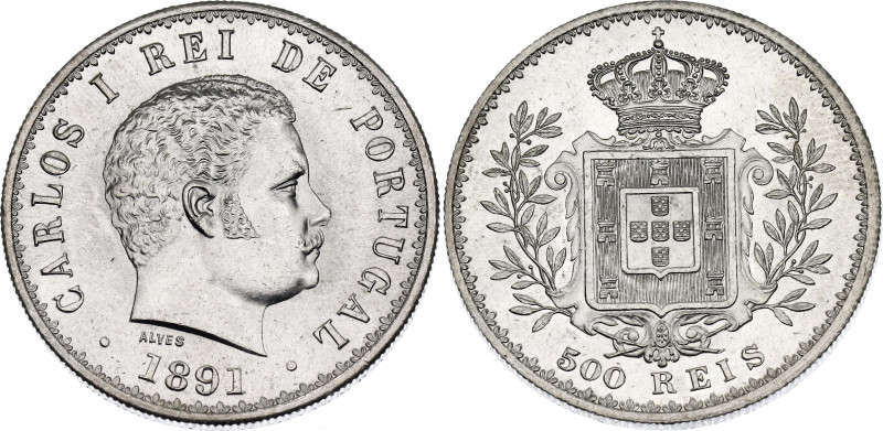 Portugal 500 Reis 1891

KM# 535, Gomes# C1 11,01, N# 13025; Silver 12.53 g.; C...