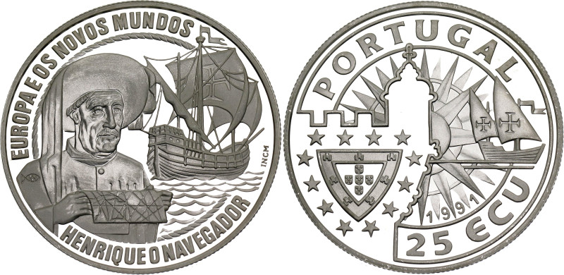 Portugal 25 Ecu 1991 Fantasy Issue

X# 22, N# 61849; Silver 28.00 g., Proof; H...