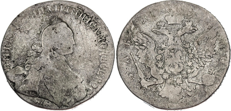 Russia 1 Rouble 1763 - 1765 (17XX) СПБ ЯI

Bit# 184, 185 or 187; Silver 22.86 ...