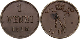 Russia - Finland 1 Penni 1913