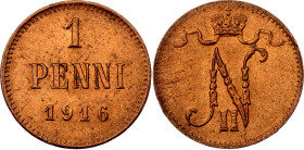 Russia - Finland 1 Penni 1916