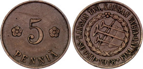 Russia - Finland 5 Pennia 1918