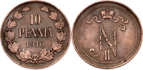 Russia - Finland 10 Pennia 1916
