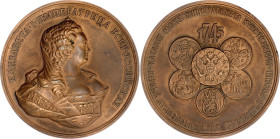 Russian Federation Bronze Medal in Memory of the Publication of the Catalogue of Coins of the Mintskabinet of the Kunstkamera 1993