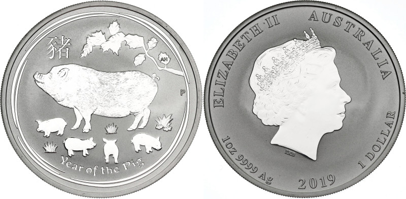 Australia 1 Dollar 2019 P

KM# 3721, N# 150358; Silver 31.33 g.; Elizabeth II;...