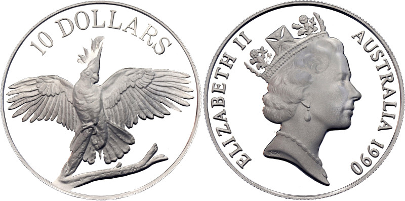 Australia 10 Dollars 1990

KM# 136, N# 81351; Silver 20.00 g., Proof; Elizabet...