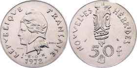 New Hebrides 50 Francs 1972 Essai
