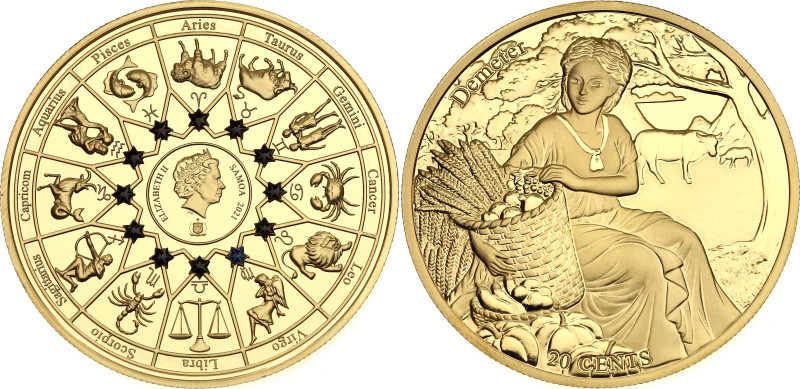 Samoa 20 Cents 2021

Gold plated copper; The Gods of Ancient Greece - Demeter;...