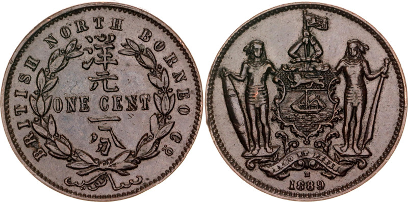 British North Borneo 1 Cent 1889 H

KM# 2, N# 4327; Bronze; British Protectora...